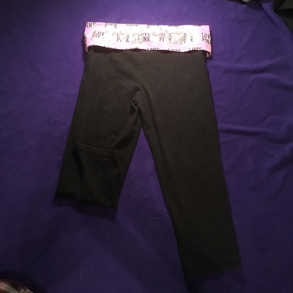 PINK love pink legging capris