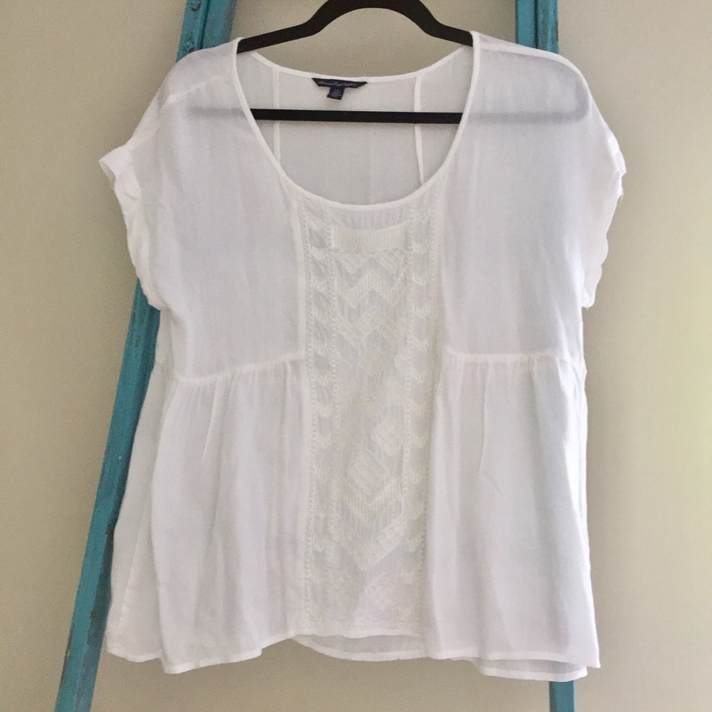 White Detailed Top