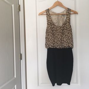 leopard pencil dress