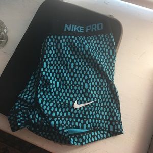 Blue and black dotted Nike shorts