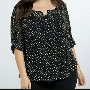 Torrid heart sheer blouse