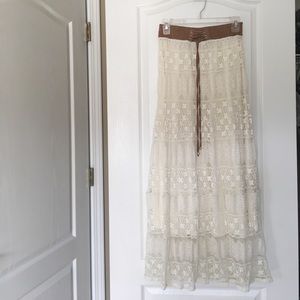 lace maxi skirt