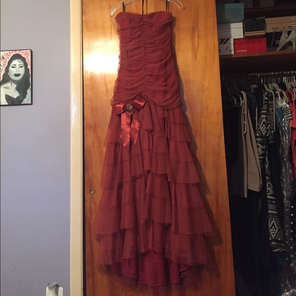 Burnt Orange Jessica McClintock Bridesmaid Dress