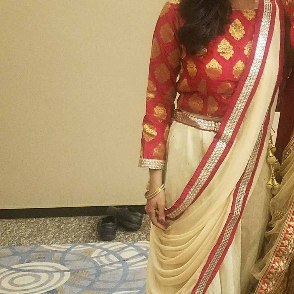 Beautiful Red and Gold Sari