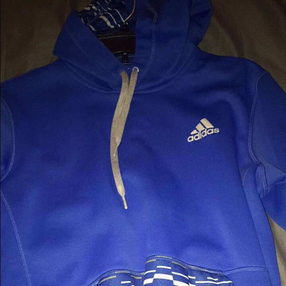 Blue & Gray Adidas Hoodie