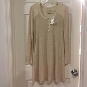 Oatmeal henley dress
