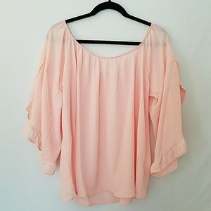 Pink Ruffle Sleeve