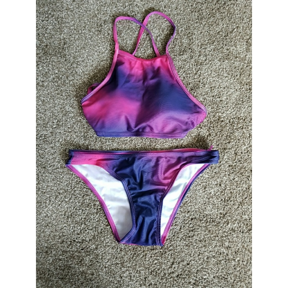 New Pink Purple Onbre 2 piece Bikini Small