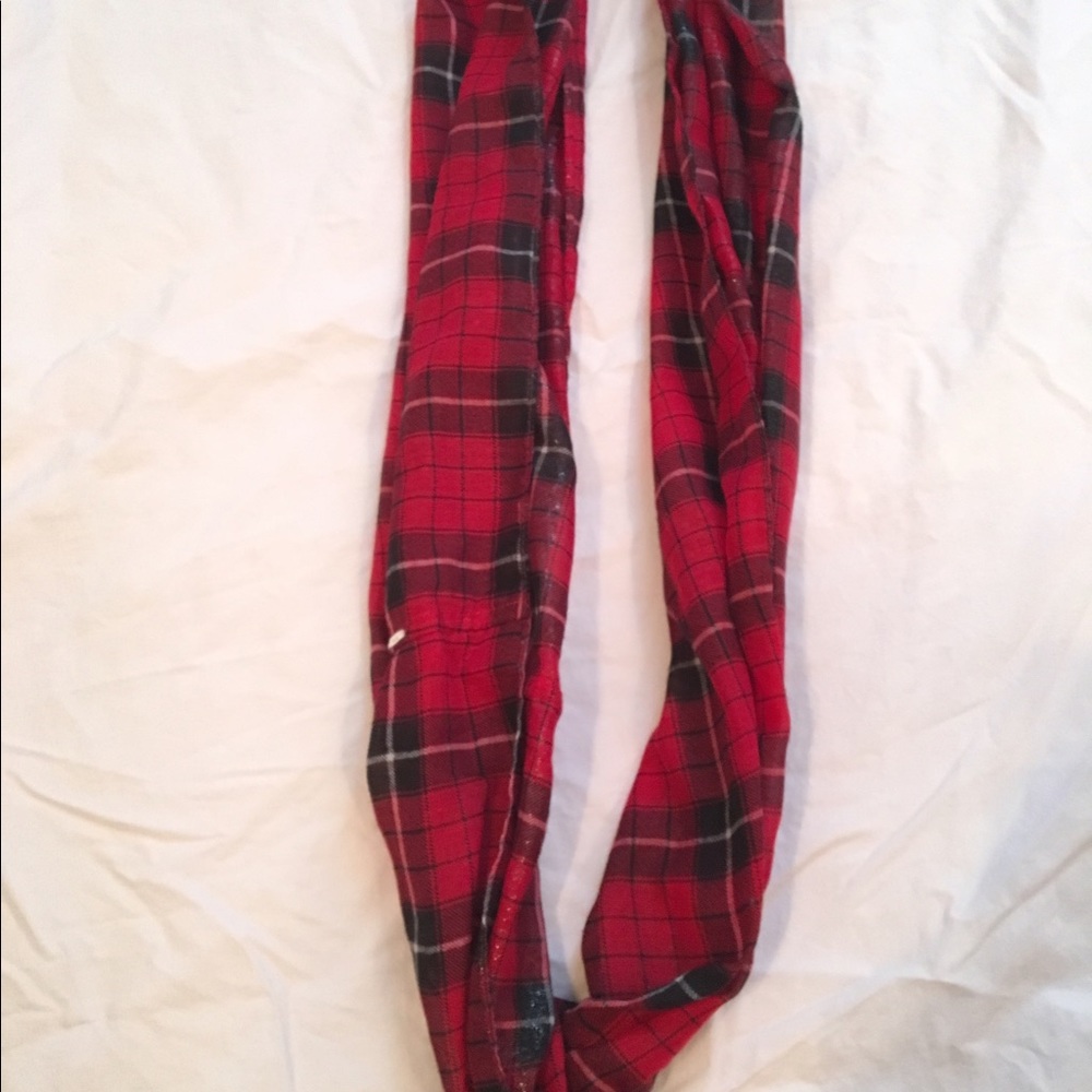 Red plaid scarf