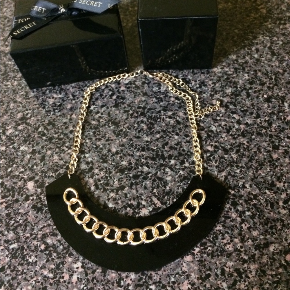 Gold and black necklace beautiful!