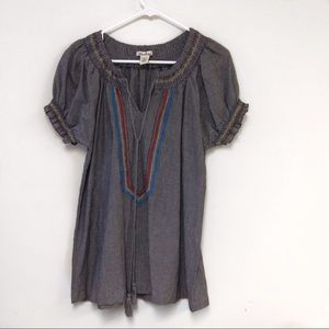Charcoal gray off the shoulder top