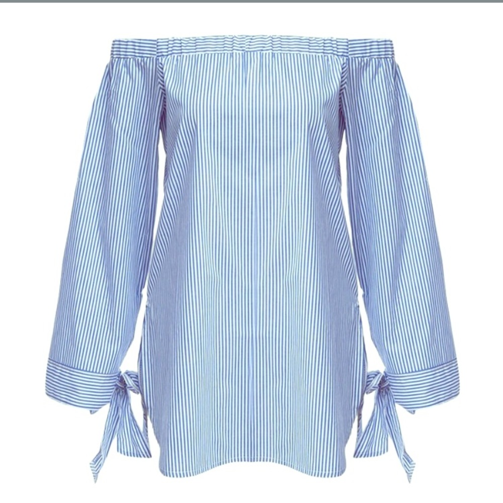 Off the shoulder stripe top ❤️CCO price - Picture 2 of 6