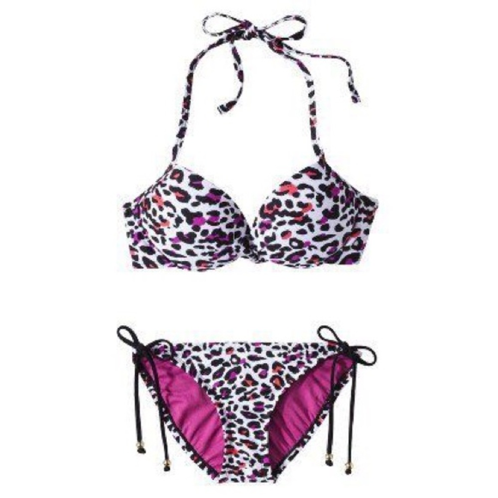 Target Push Up Leopard Bikini Top