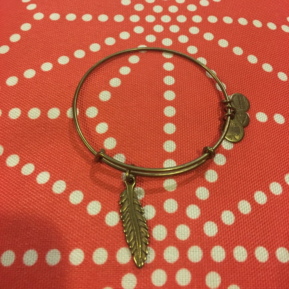 Alex & Ani Gold feather bracelet
