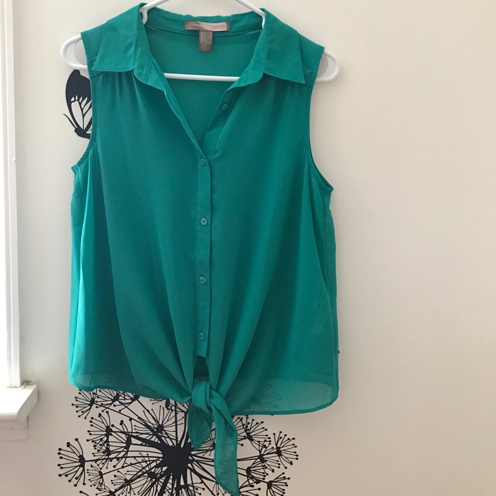 Forever21 NWOT Green Blouse