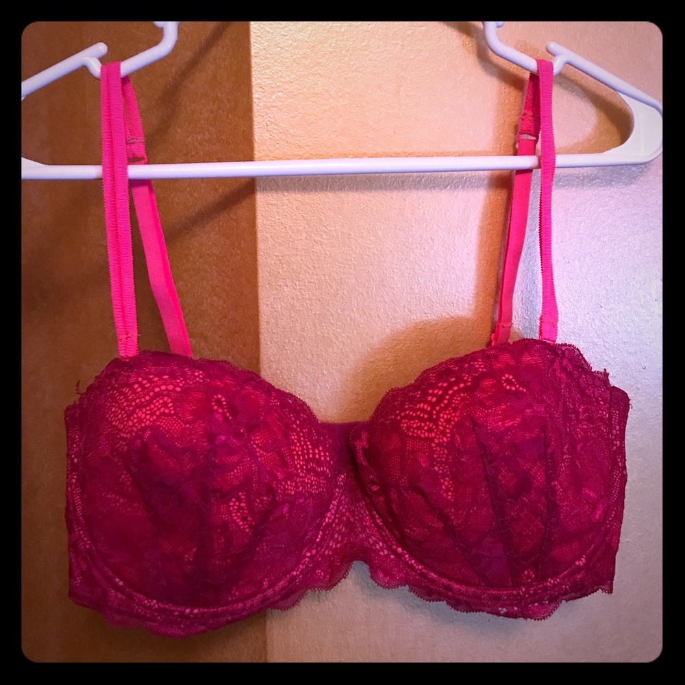Pink VS Date Night Multi-way Demi, 36D, Magenta
