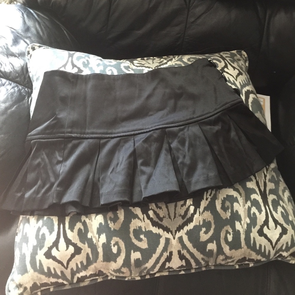 Black pleaded skirt