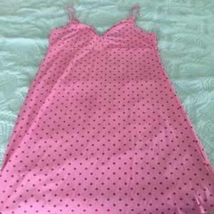 Pink polka dotted babydoll nighty