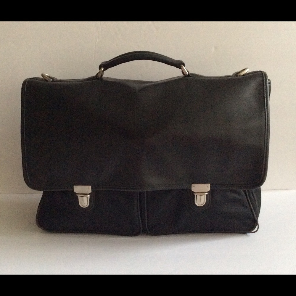 Black Leather Coach Briefcase