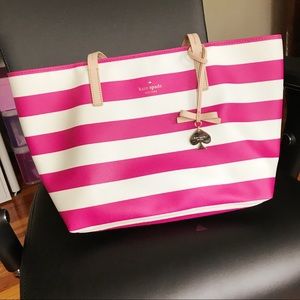 Kate Spade Hawthorne Ryan Tote Pink White
