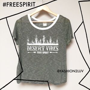 "DESERT VIBES - FREE SPIRIT" BLACK&WHITE TEE