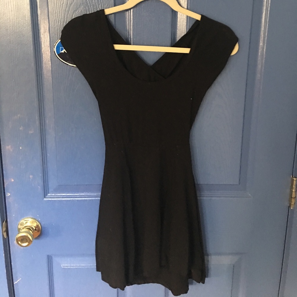 Black crossed back brandy Melville dress