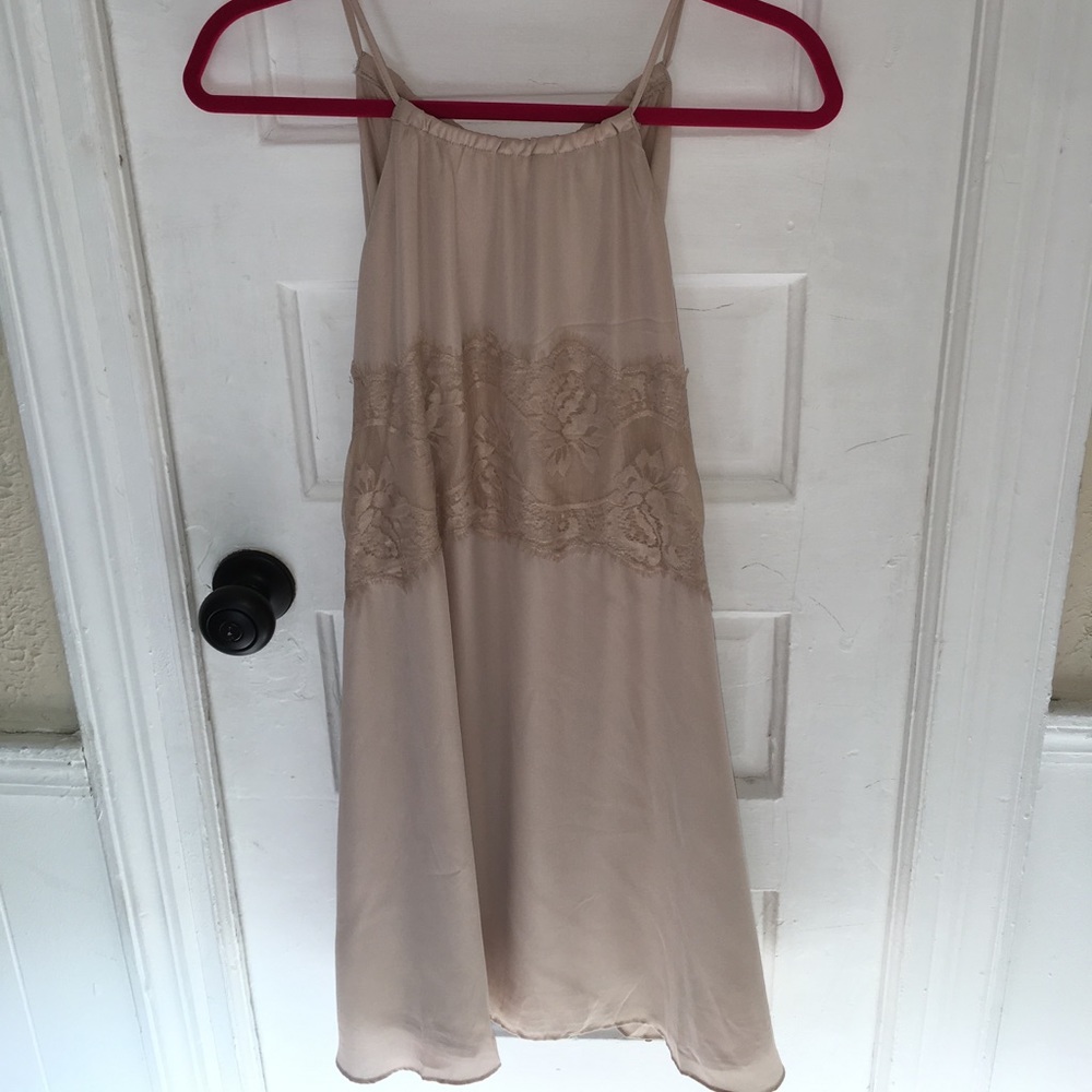 Flowy, tan dress! Size L from Francesca's