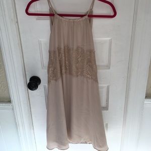 Flowy, tan dress! Size L from Francesca's