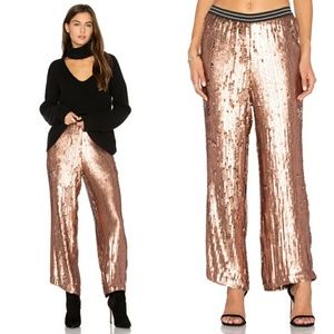 Free People Rose Just A Dream Sequin Pants