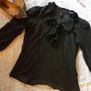 Lucky brand Silk/Cotton ruffled blouse!