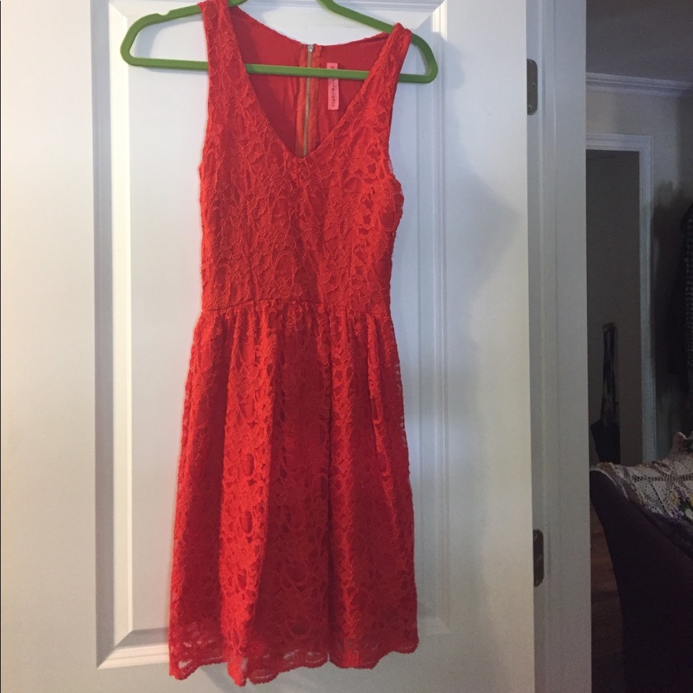 Orange Lace Dress