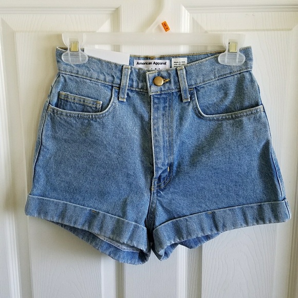 American Apparel Pants - NWT American Apparel High Waist Cuff Shorts