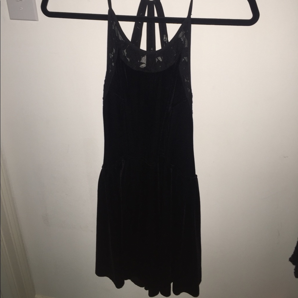 Black velvet dress