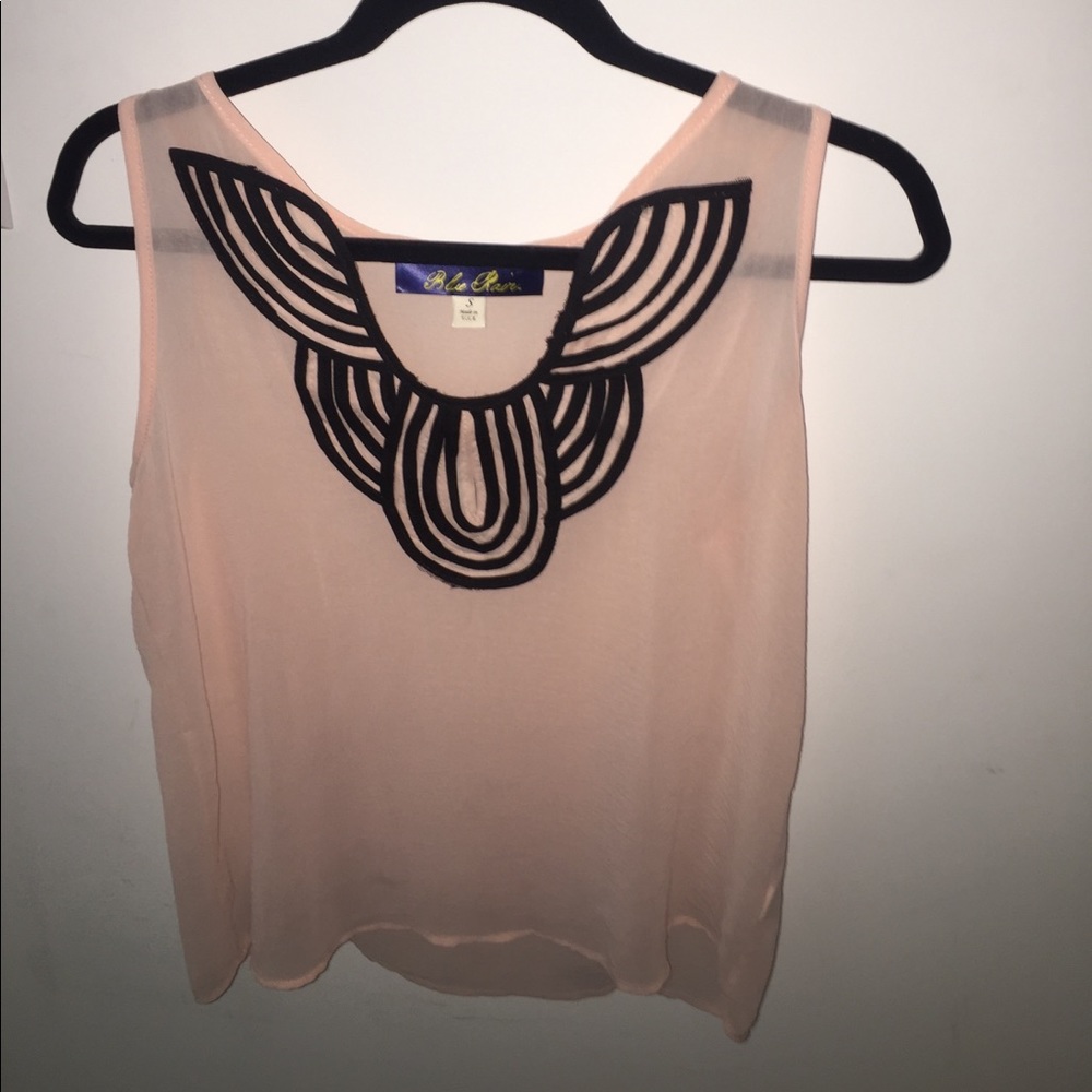 Sheer peach tank