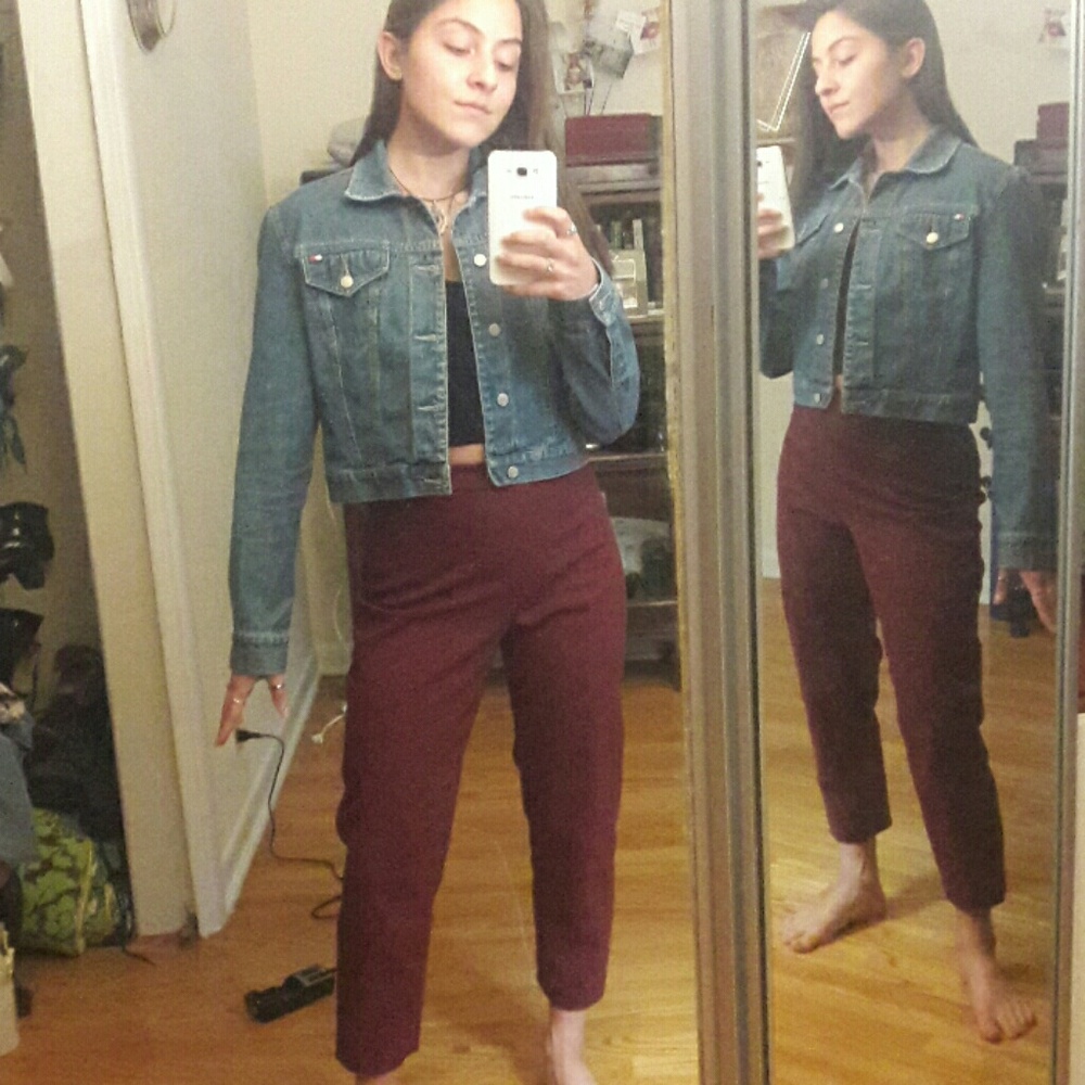 Vintage Tommy Hilfiger Cropped Jean Jacket