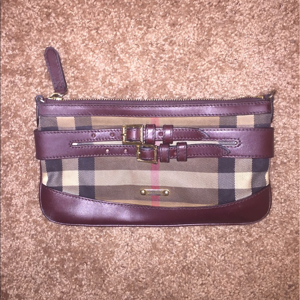 Authentic Burberry Clutch (Maroon)