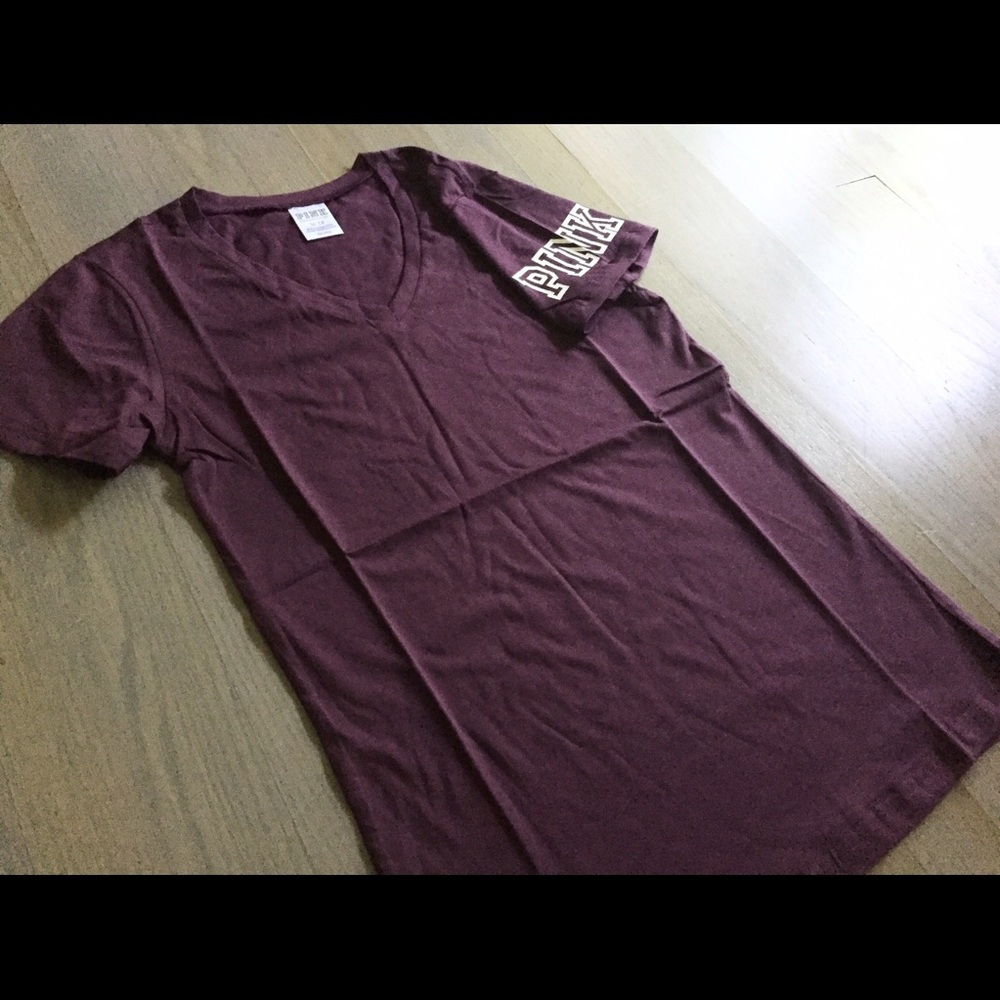 LAST**Victoria's Secret PINK Shirt Tshirt Gym Yoga - Picture 2 of 4