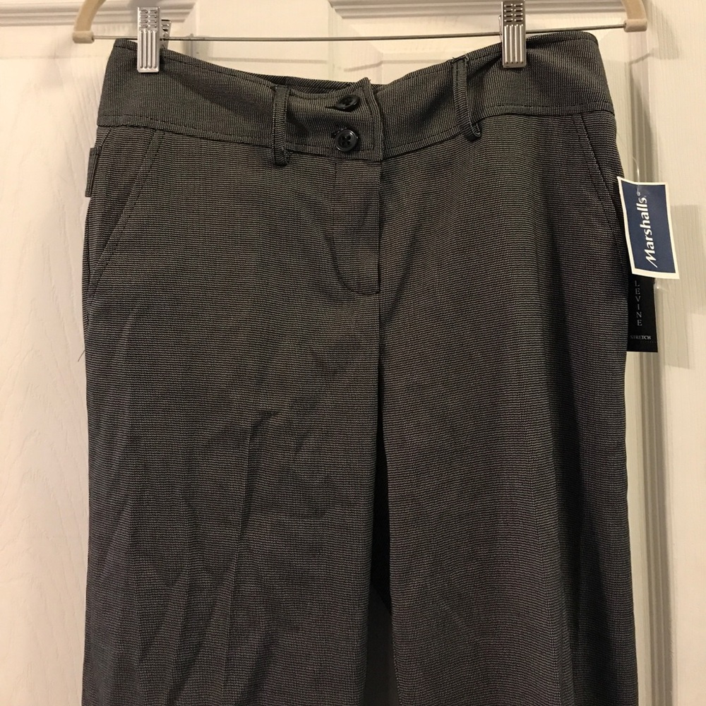 Black and white patterned dress pants