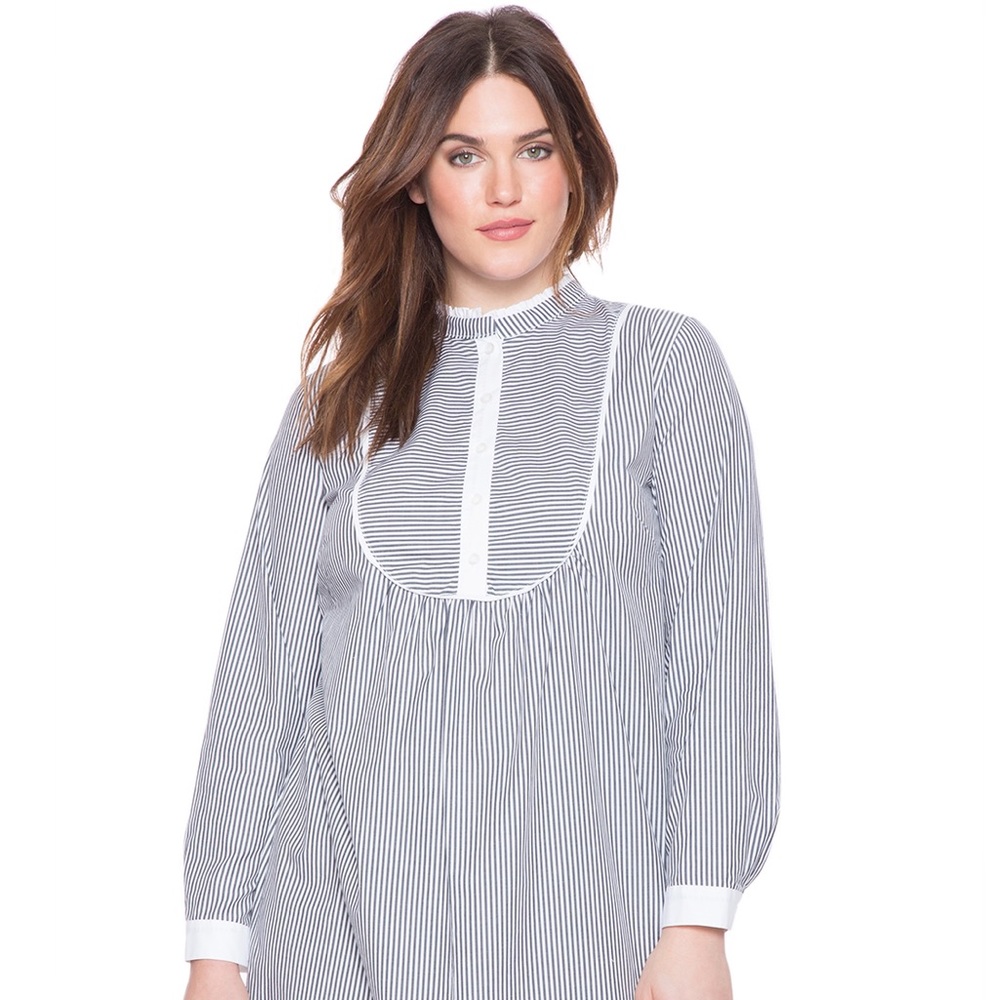 Bib Front Shirt Dress
