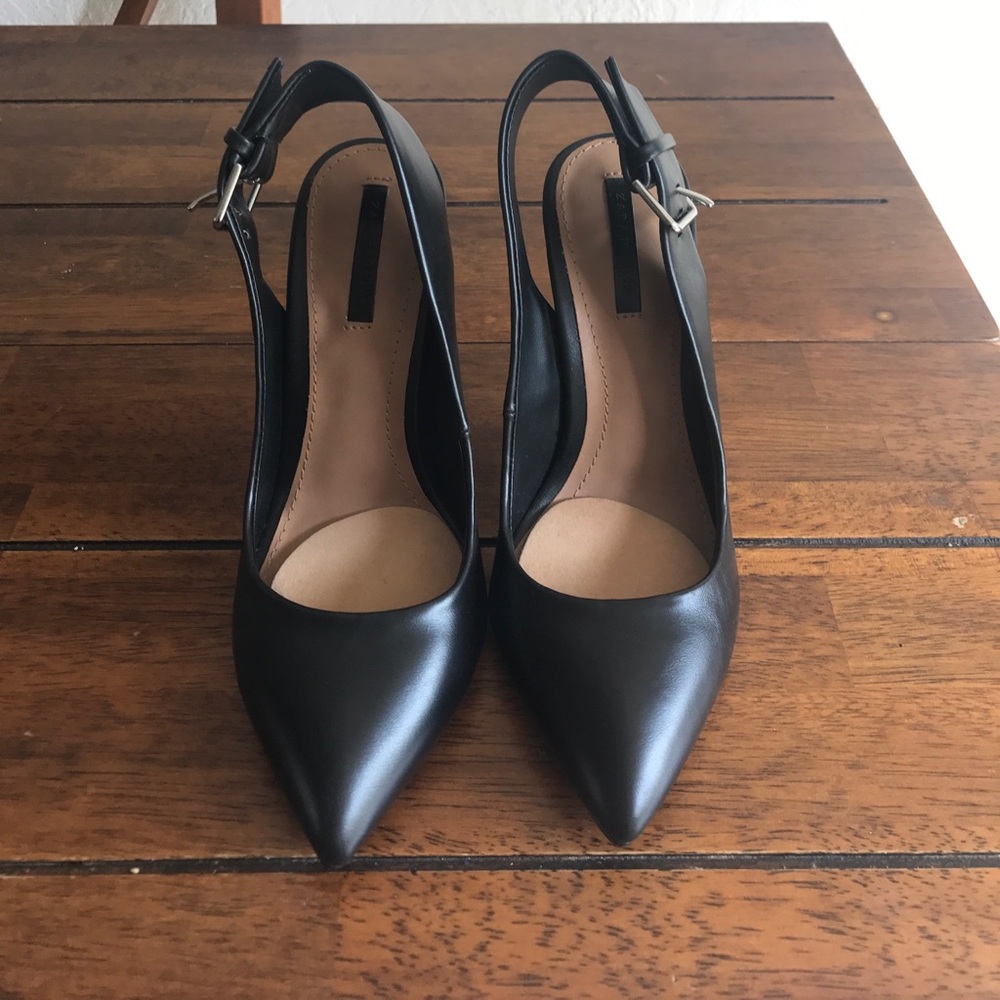 Zara sling back heels