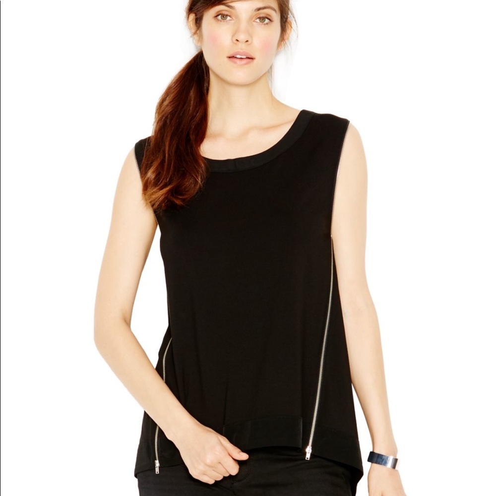 Rachel Roy // Sleeveless Zipper Side Top