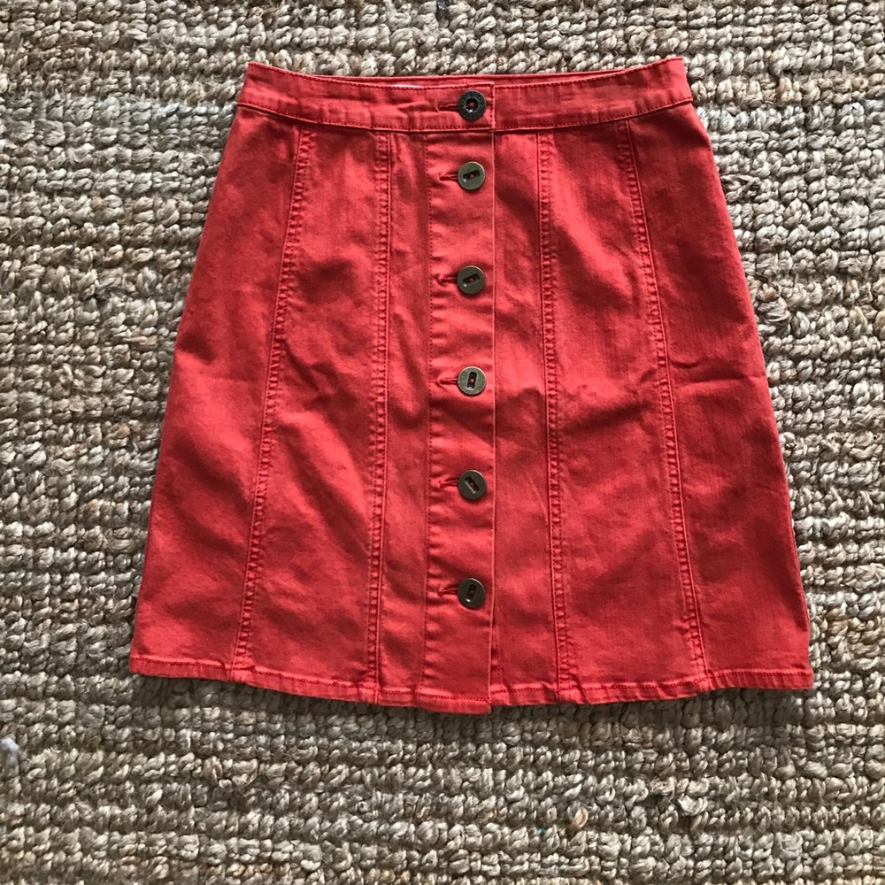 Anthropologie Button Down Skirt