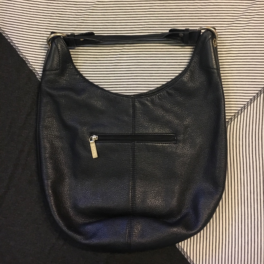 Black Leather Hobo International Bag Green Int.