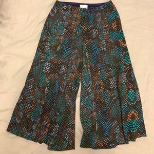 Anthropologie Snake Print Culottes