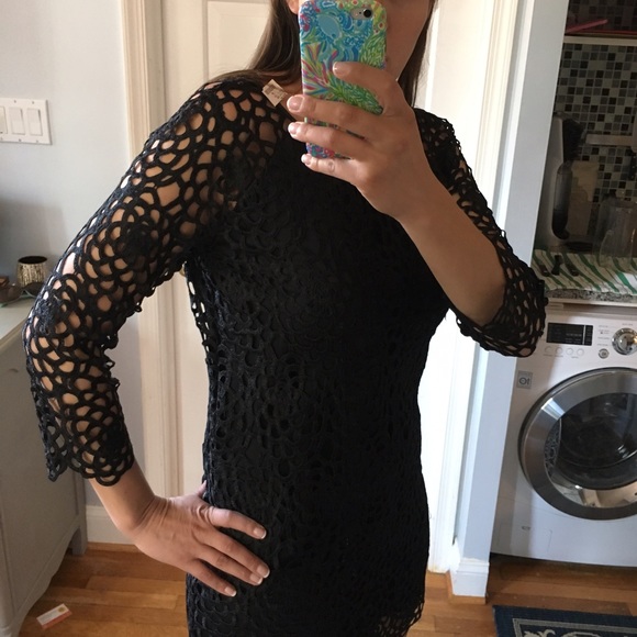 Zara Black Raglan Lace Dress - Picture 4 of 4