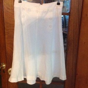 j crew Skirts - Adorable linen white skirt. j crew Skirts - Adorable linen white skirt.