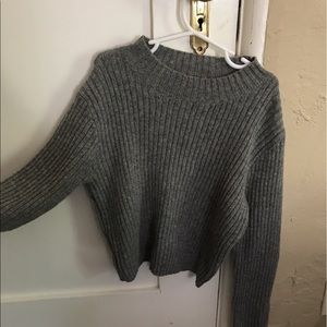 Grey knit sweater from Brandy Melville