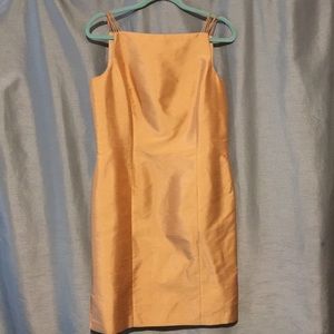 Elegant Gold Silk Summer Dress