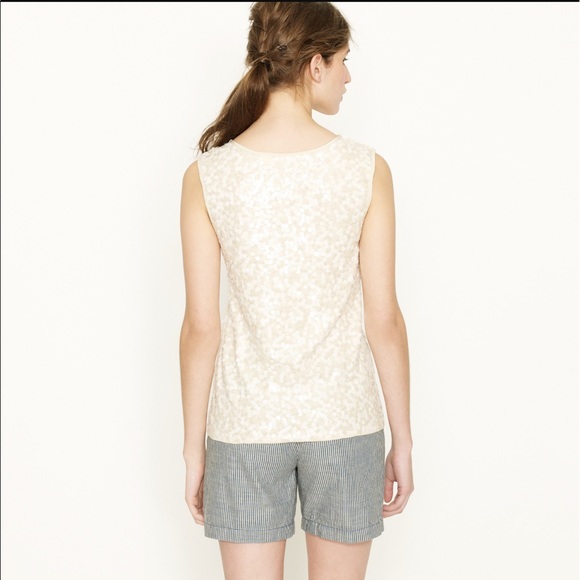 J. Crew // Vintage Cotton Sequin Tank Ivory Blush - Picture 8 of 8