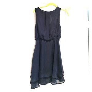ASOS | Navy Chiffon Dress